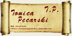 Tomica Pecarski vizit kartica